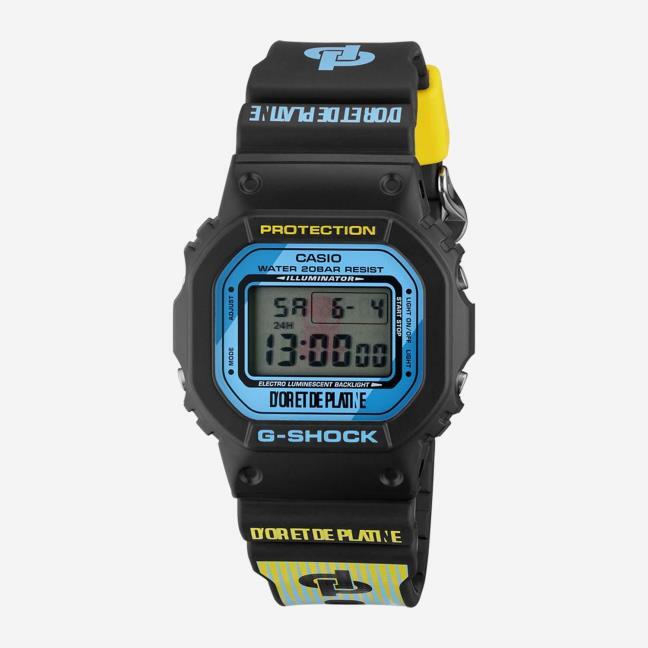 D OR ET DE PLATINE x G SHOCK DW 5600 Une collaboration aux couleurs de la cite phoceenne Edition ultra limitee Noir 149 00 D P Shop